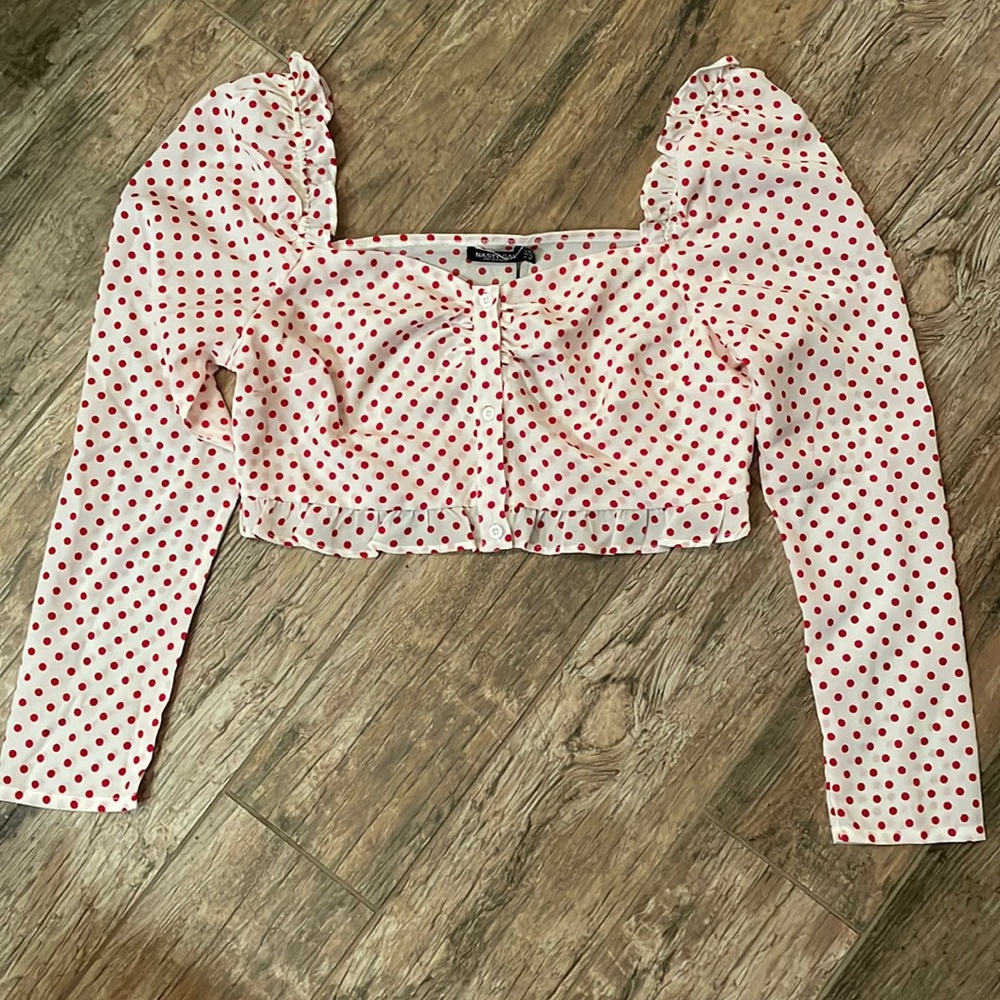 Nasty Gal Long Sleeve Crop Top